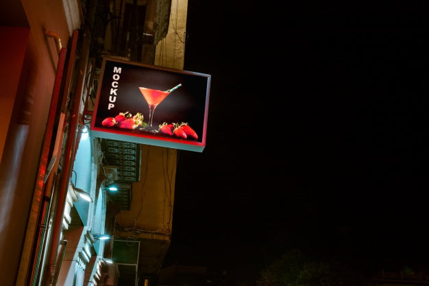 Cocktail Billboard Mockup Psd