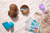 Coconut And Beach Accessories With Tickets Psd