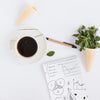 Coffee And Notepad Mockup With Internet Of Things Concept Psd