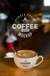Coffee At Shop Mock-Up Psd