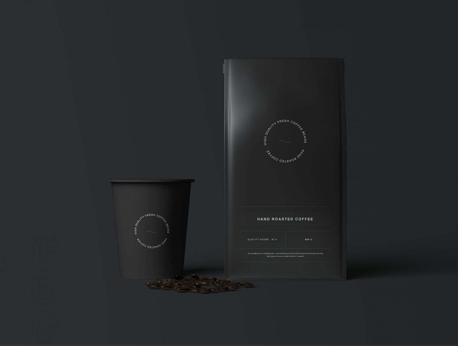 Free Black Coffee Bag Mockup (PSD) - Psfreebies