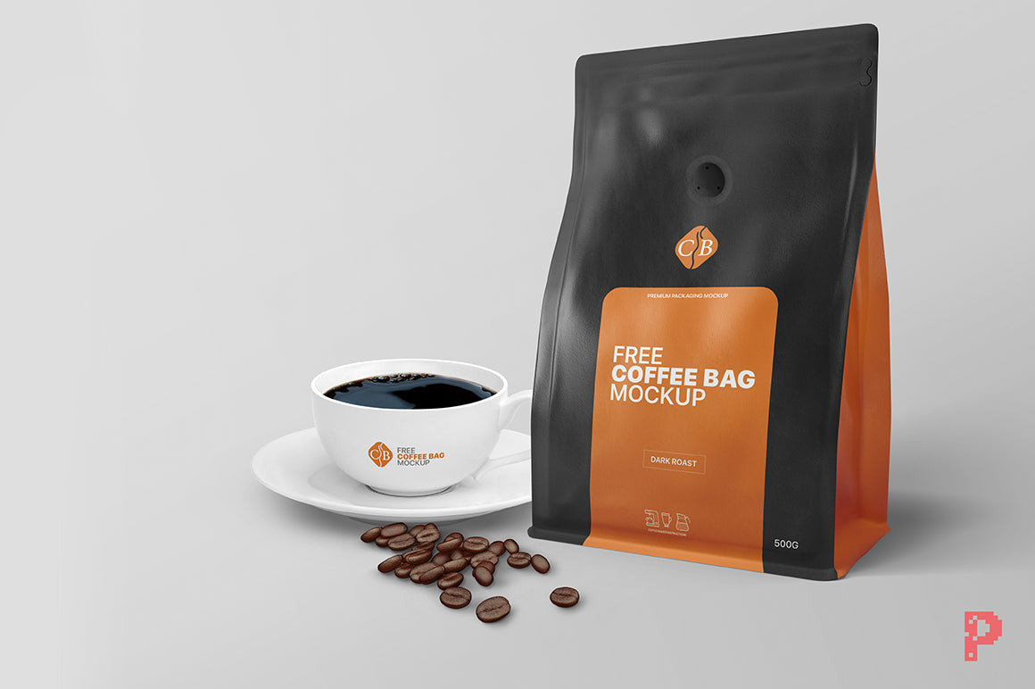 Coffee Bag Packaging Mockup