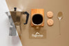 Coffee Branding Items Arrangement  Flat Lay Psd