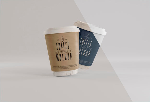 Coffee Branding With Cups Mockup Psd