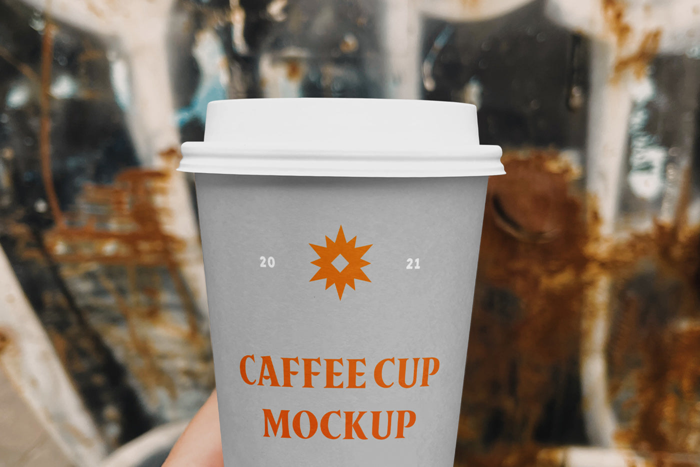 Coffee Cup On Street Mockup