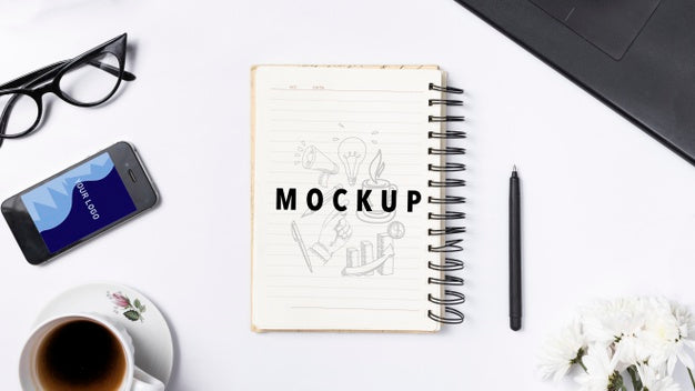 Coffee Cup On Workspace At Office Psd