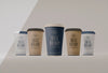 Coffee Cups Branding Arrangement Psd