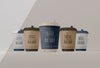 Coffee Cups Branding Assortment Psd