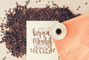 Coffee Decoration With Cloth And Coffee Beans Psd