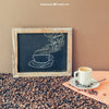 Coffee Decoration With Slate Psd