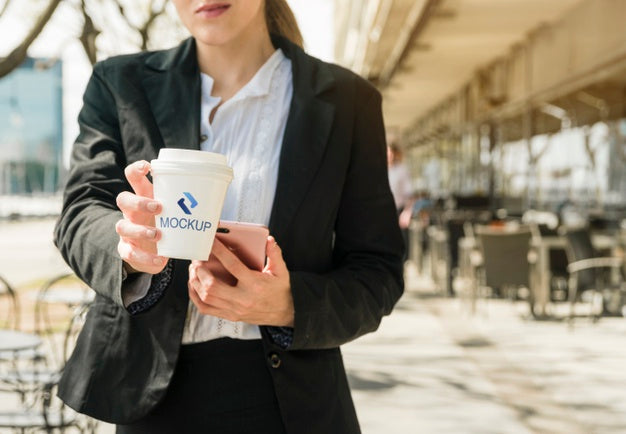 Coffee Design With Mock-Up Template Psd