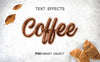 Coffee Liquid Text Effect Psd