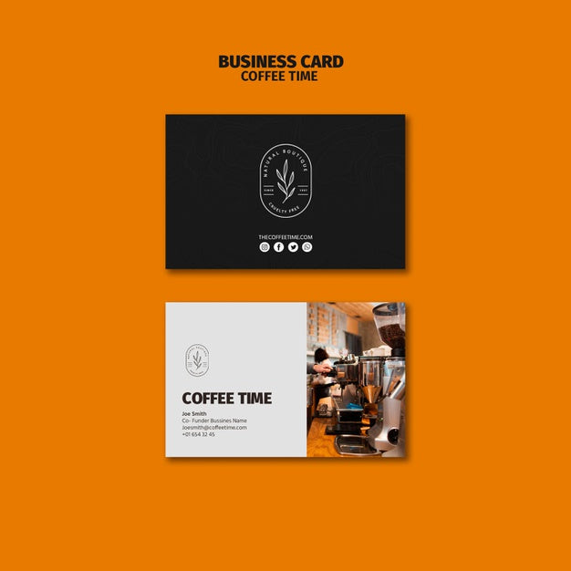 Coffee Machines Business Card Template Psd