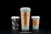 Coffee Mockup Of Three Cups Of Different Sizes Psd