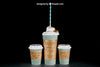 Coffee Mockup Two Small And One Large Cup Psd
