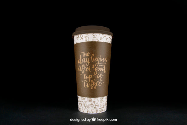 Coffee Mockup With Large Cup Psd