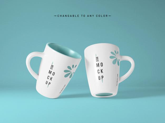 Coffee Mug Mockup With Editable Color Psd