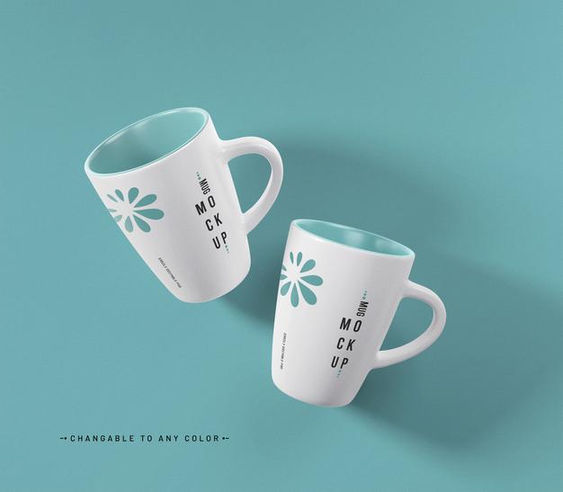 Coffee Mug Mockup With Editable Color Psd
