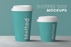 Coffee Paper Cups Mockup Psd