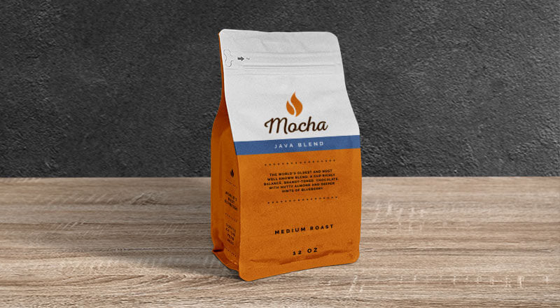 Coffee Pouch Packaging Bag Mockup Psd