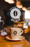 Coffee Shop Mock-Up With Cup Psd