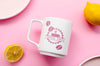 Coffee White Mug Mock-Up On Pink Background Psd