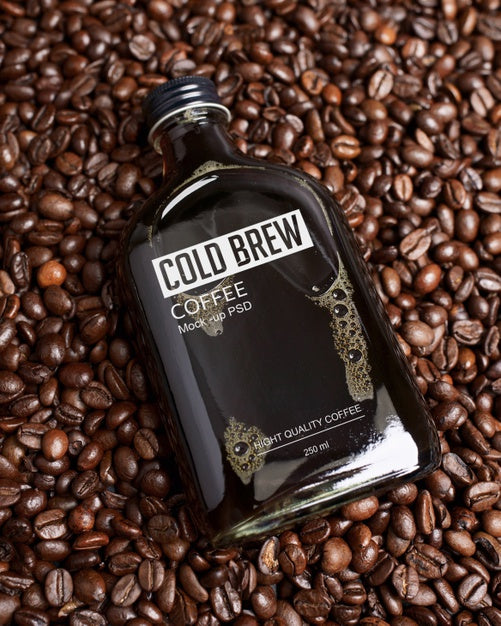 Cold Brew Coffee Bottle Mockup Psd