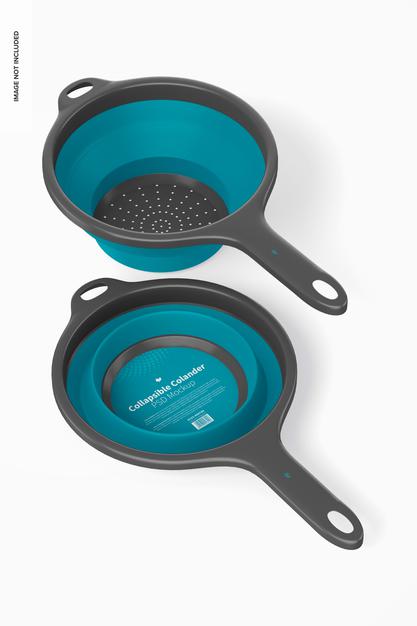 Collapsible Colanders Mockup Psd