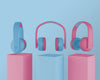 Collection Of 80S Headphones Psd