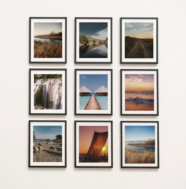 Collection Of Art Pieces On The Wall Psd