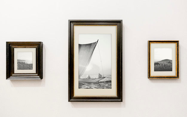 Collection Of Art Pieces On The Wall Psd