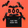 Collection Of Bats Halloween Concept Top View Psd