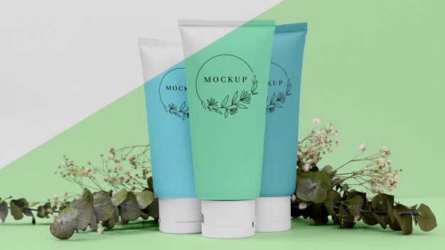 Collection Of Beauty Products Bottles Psd