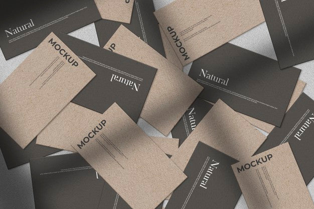 Collection Of Business Card Messy Mockup Psd