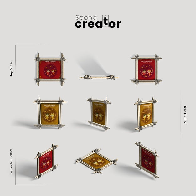 Collection Of Chinese New Year Frame Psd