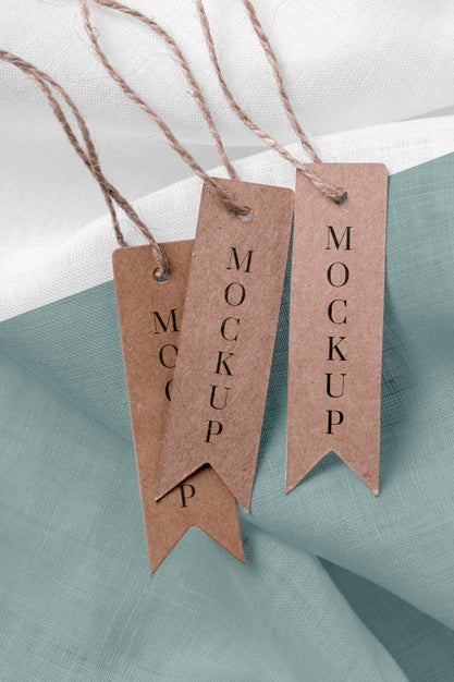 Collection Of Clothing Mock-Up Tags Psd