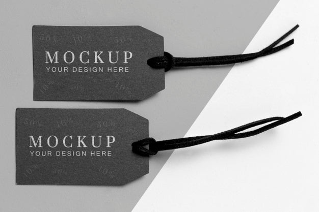 Collection Of Clothing Mock-Up Tags Psd