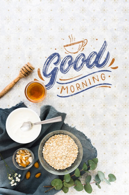 Collection Of Healthy Granola Ingredients Psd