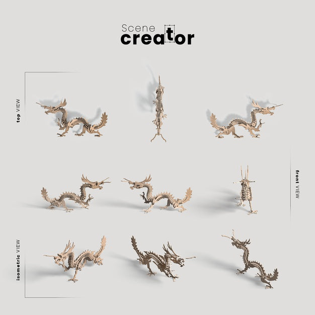 Collection Of Traditional Chinese Dragons Psd