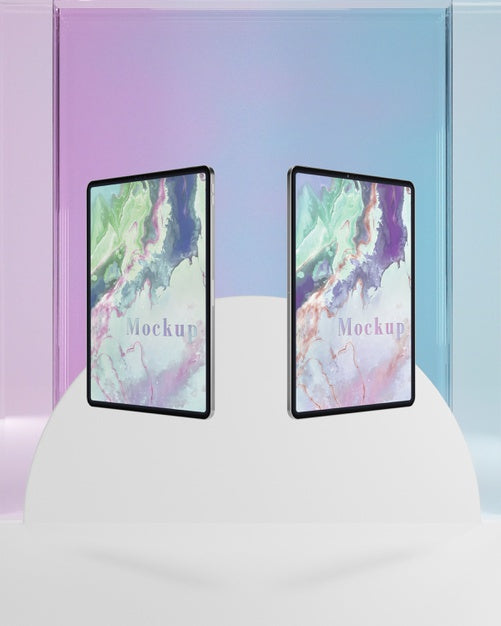 Collection Tablet Device With Glass Support Psd