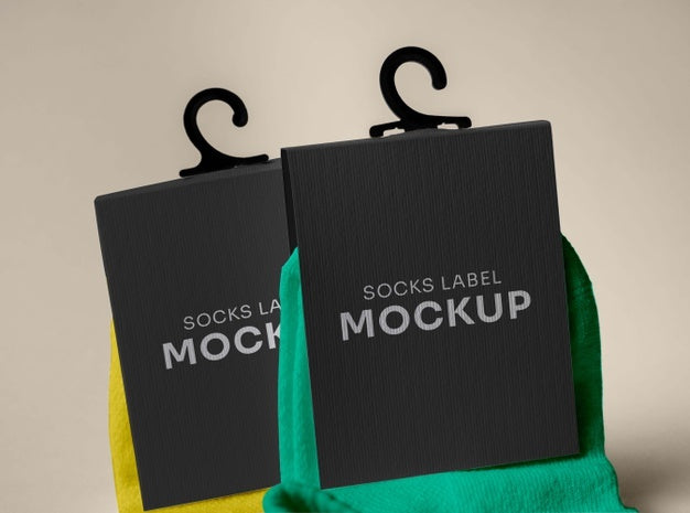 Color Socks Design Mockup Psd