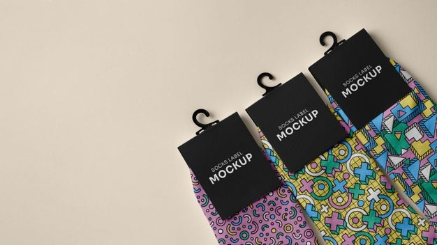 Color Socks Design Mockup Psd