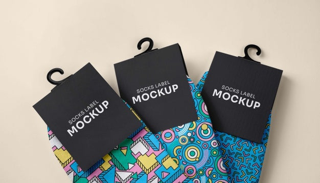 Color Socks Design Mockup Psd