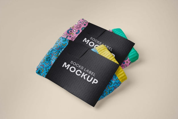 Color Socks Design Mockup Psd