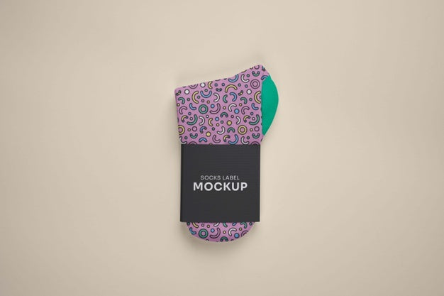 Color Socks Design Mockup Psd