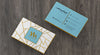 Colored Edge Front & Back Business Card Mockup Psd