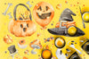 Colorful And Artistic Halloween Draw Concept Psd