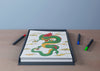 Colorful And Artistic Snake Draw On Sheet Psd
