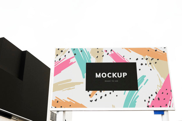Colorful Billboard Mockup Design Psd