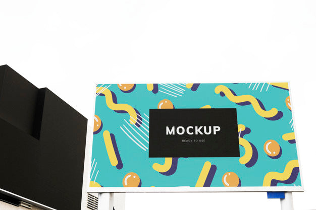 Colorful Billboard Mockup Design Psd